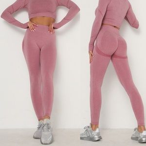 High Waist Seamless Pink Butt Lifting Yoga Pants